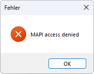 Fix Mapi Error RoCas Heilpraxis – Probleme bei Mails über MAPI-Schnittstelle